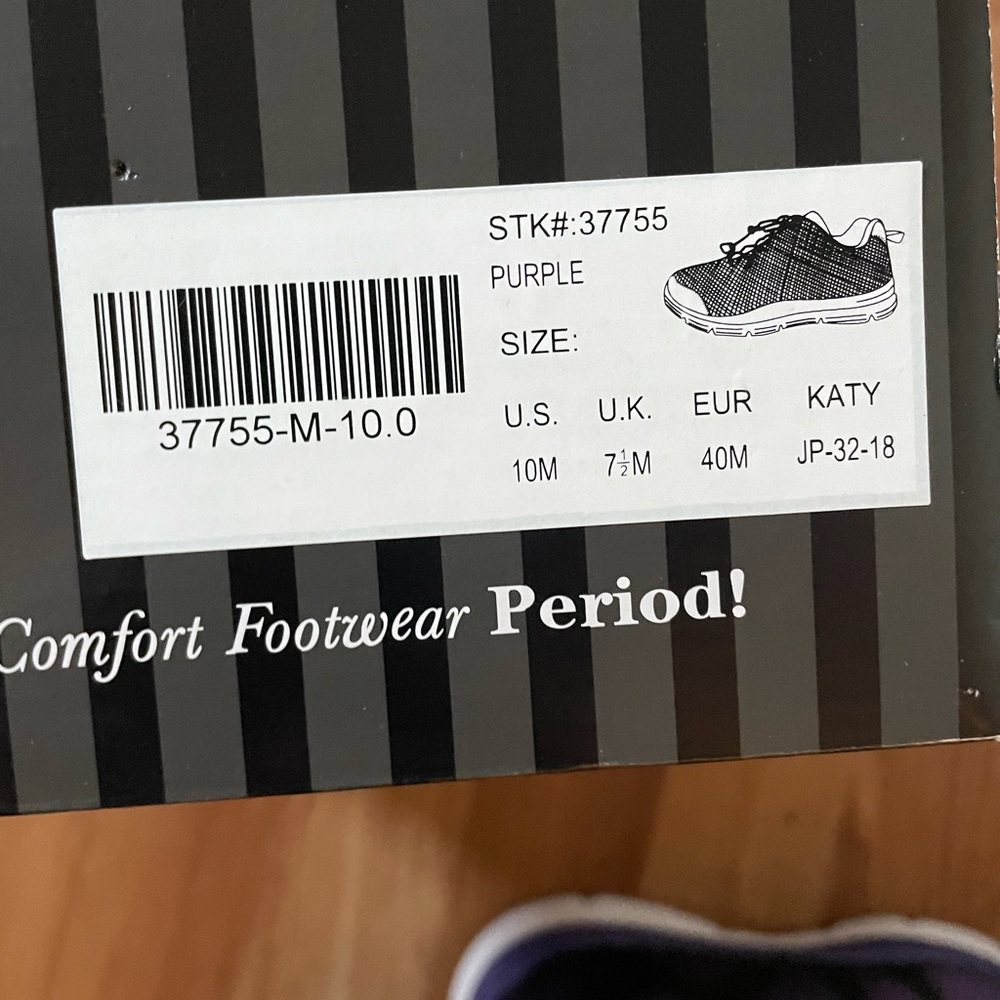 Dr. Comfort purple and black diabetic shoes size 10 - Picture 2 of 2